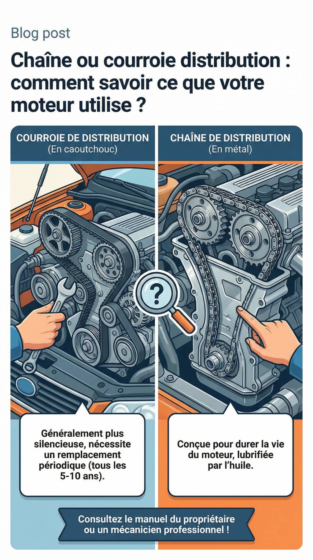 Chaine ou courroie distribution : comment savoir ce que votre moteur utilise