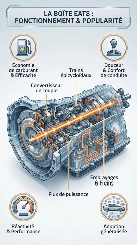 Boite eat8 fonctionnement : comment elle marche et pourquoi elle séduit