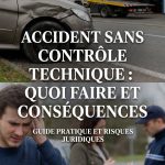 Accident sans contrôle technique : que faire et quelles conséquences ?