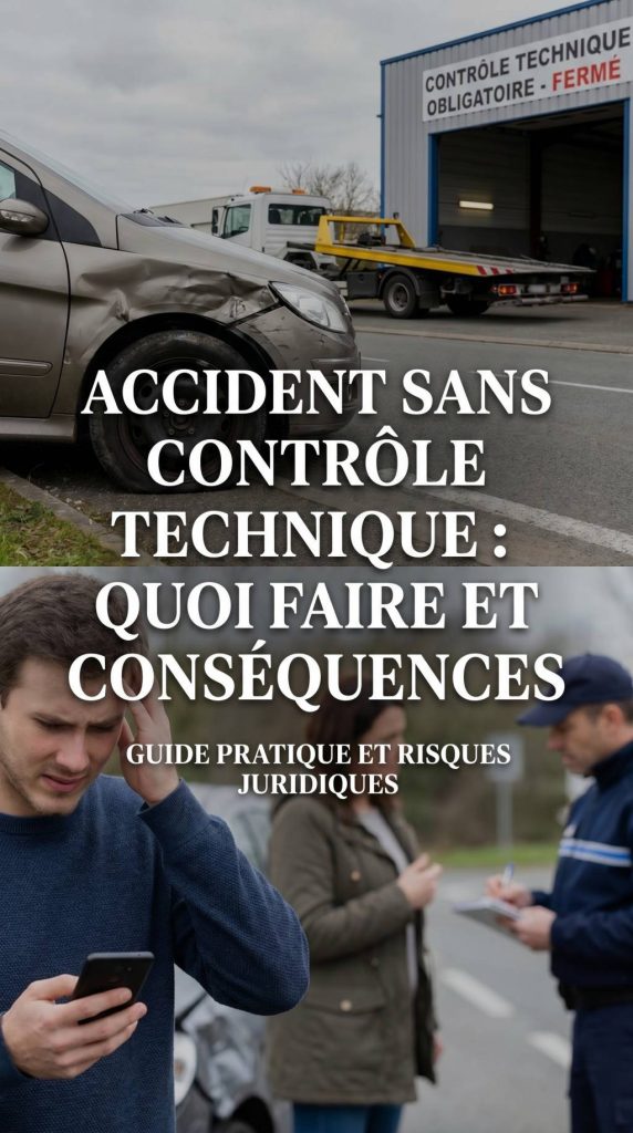 Accident sans contrôle technique : que faire et quelles conséquences ?