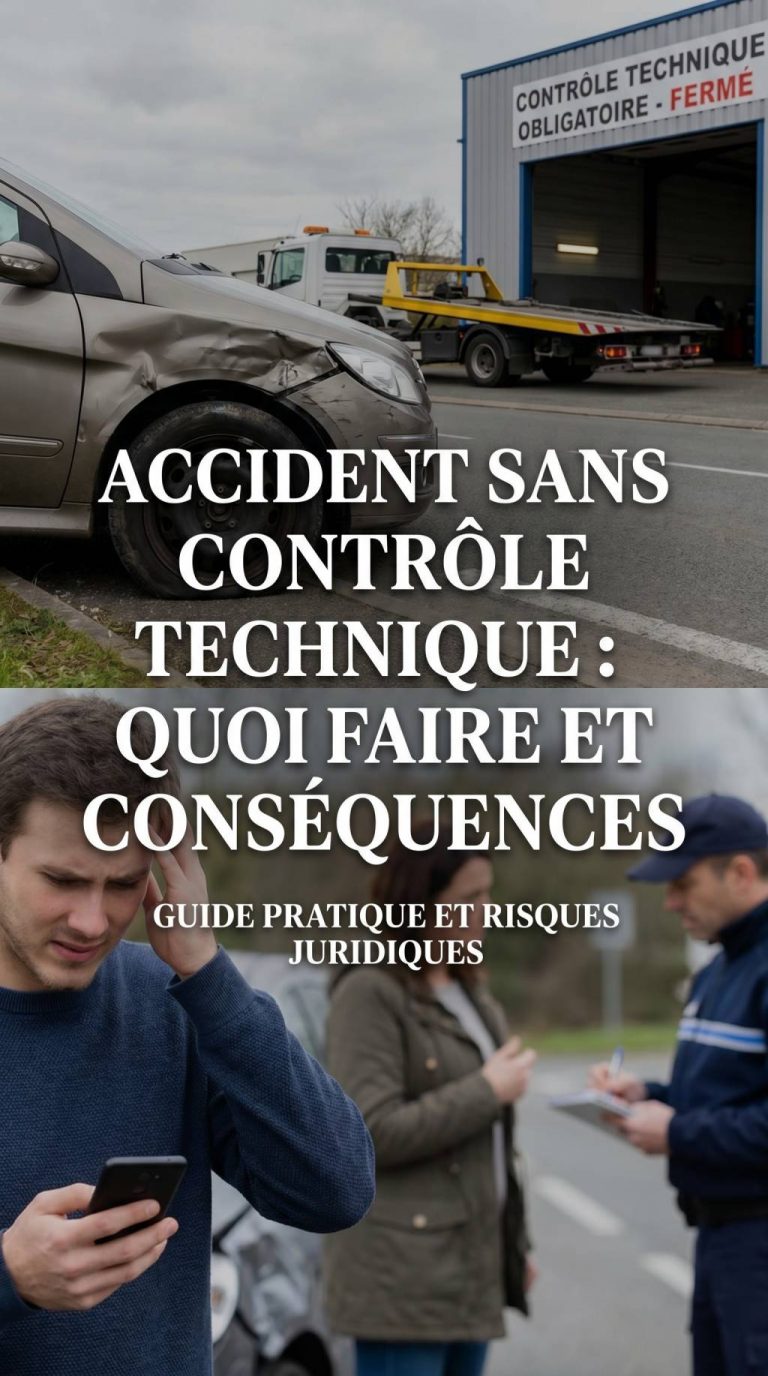 Accident sans contrôle technique : que faire et quelles conséquences ?